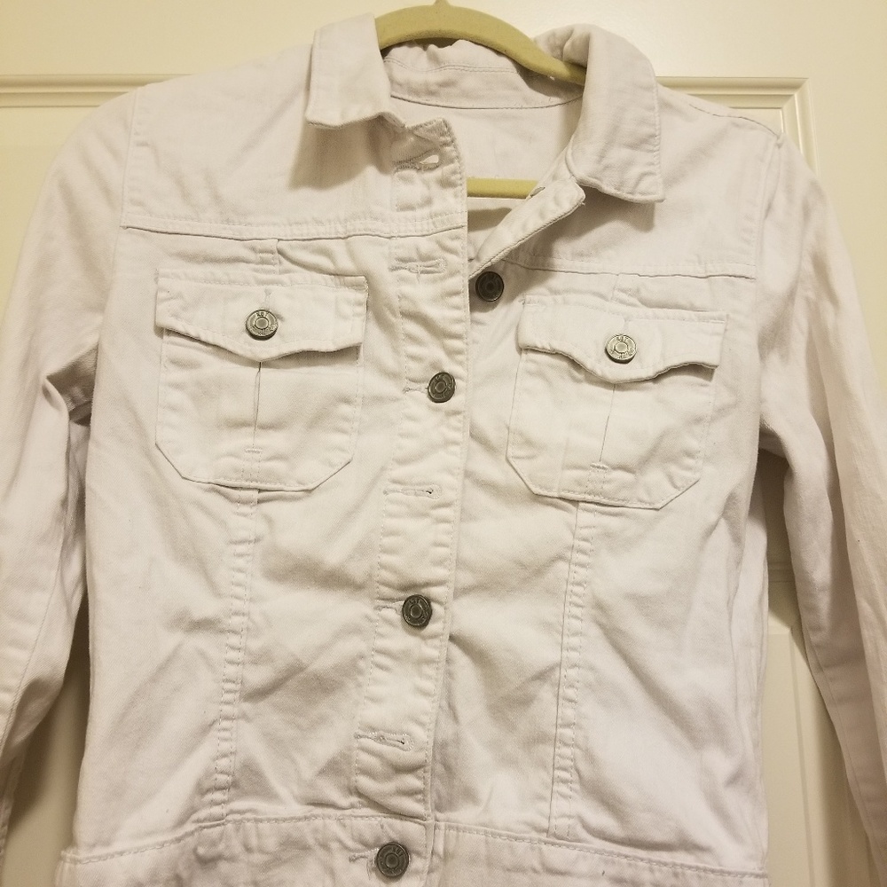 White jean jacket